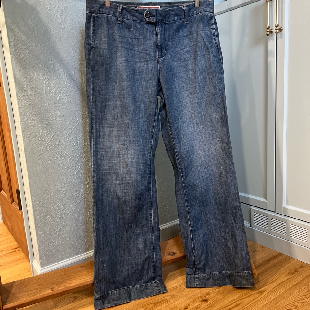 GAP Wide Leg Jeans with Natural Fading